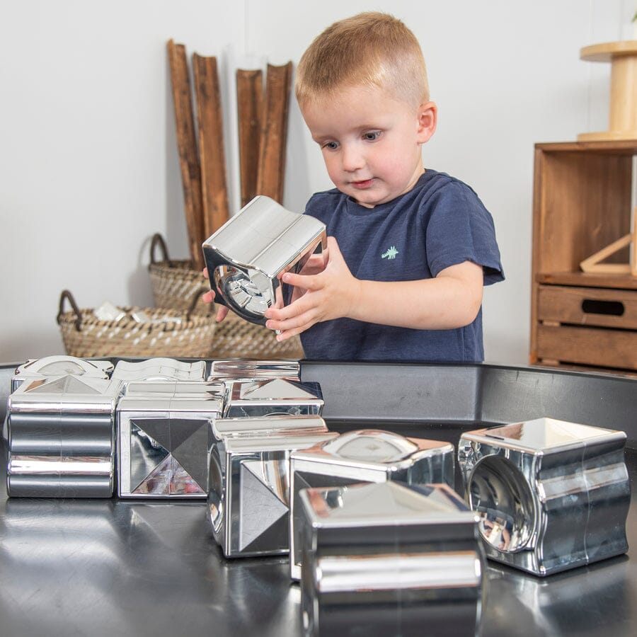 Metallic Distorting Cubes - Set of 12 - louisekool