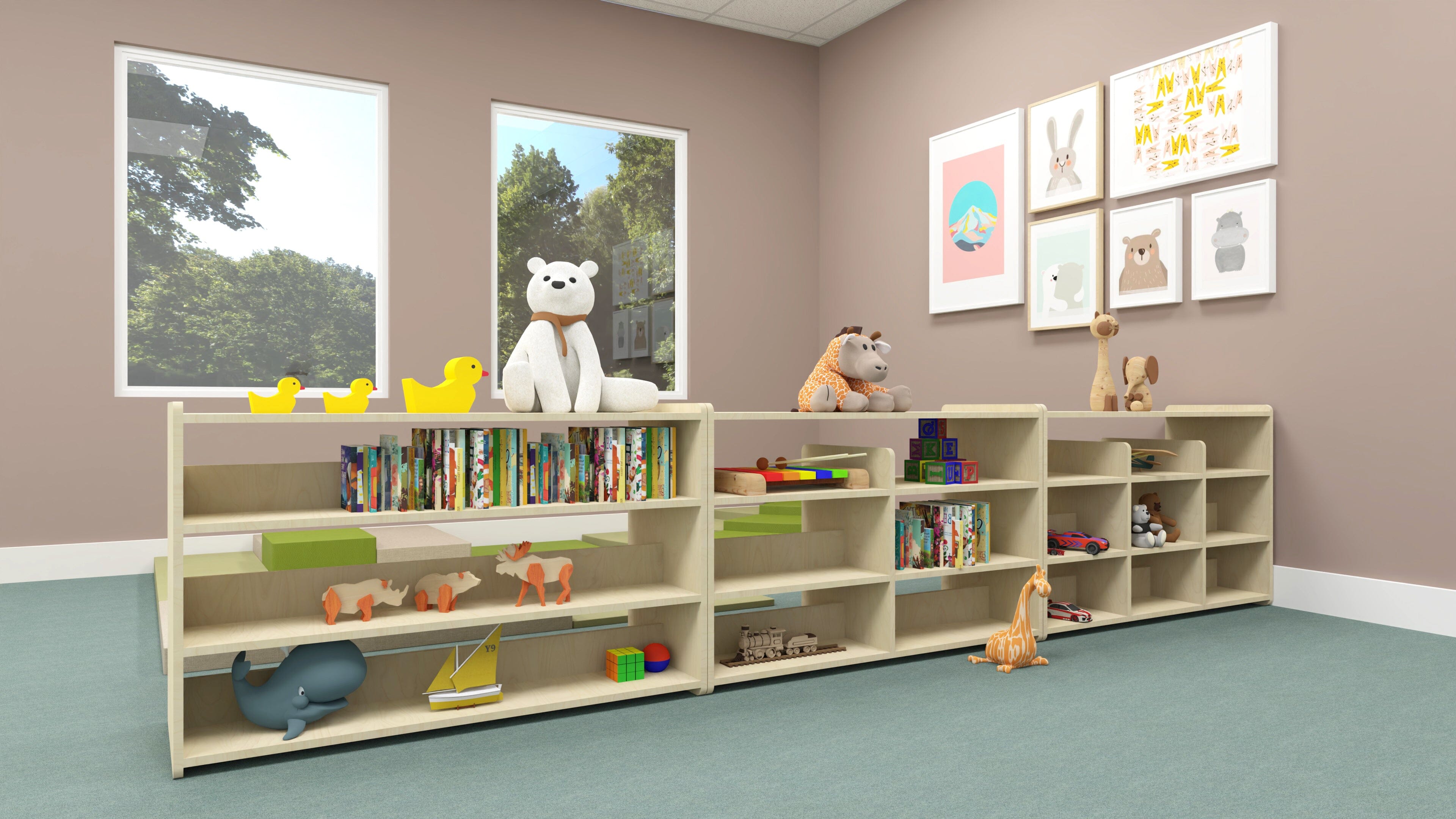Modular Pass-Through Shelf - 6 Compartments - louisekool