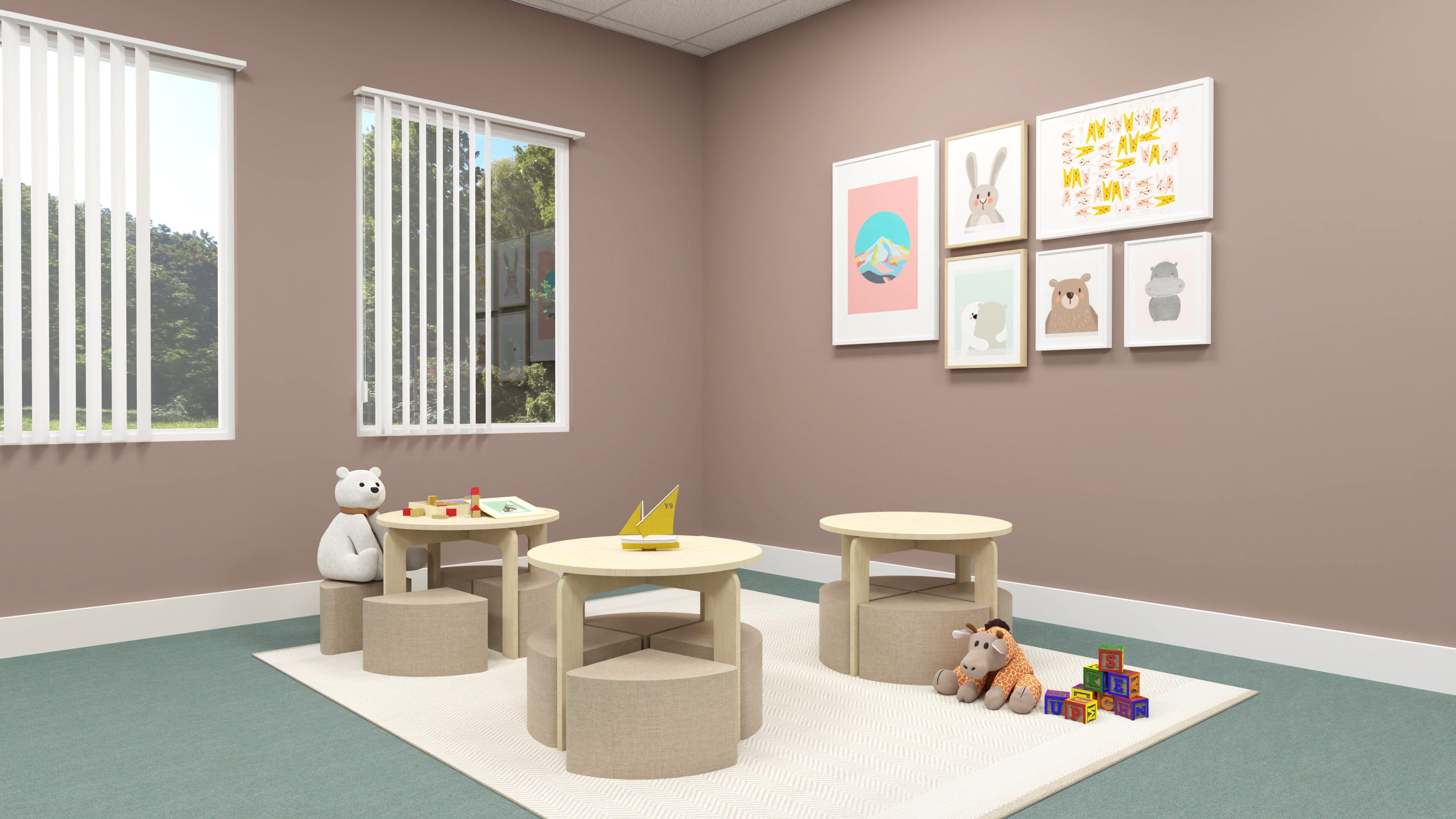 Modular Table with Seating for 4 - louisekool