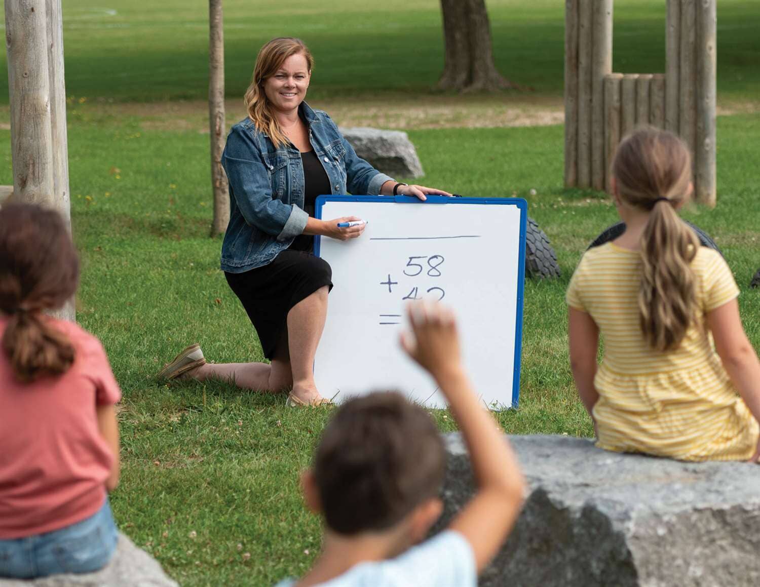 Pack and Go Whiteboard Easel Furnishings Copernicus for child care day care primary classrooms