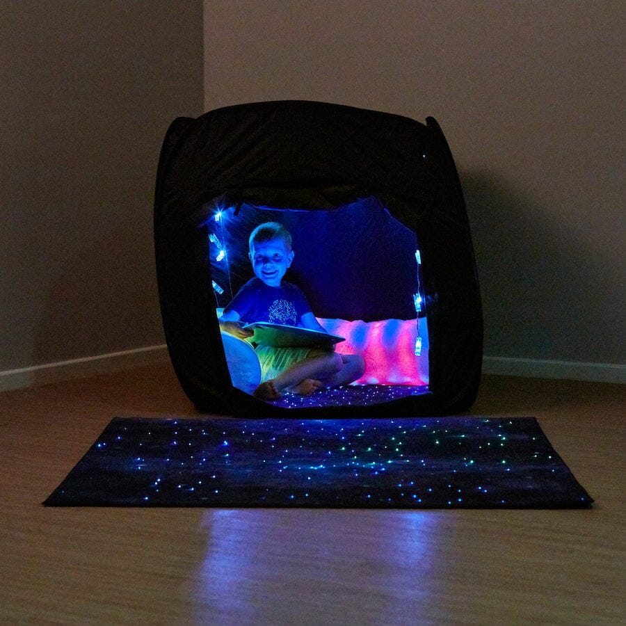 dark den sensory tent Pop-Up Sensory Dark Den – Louise Kool & Galt