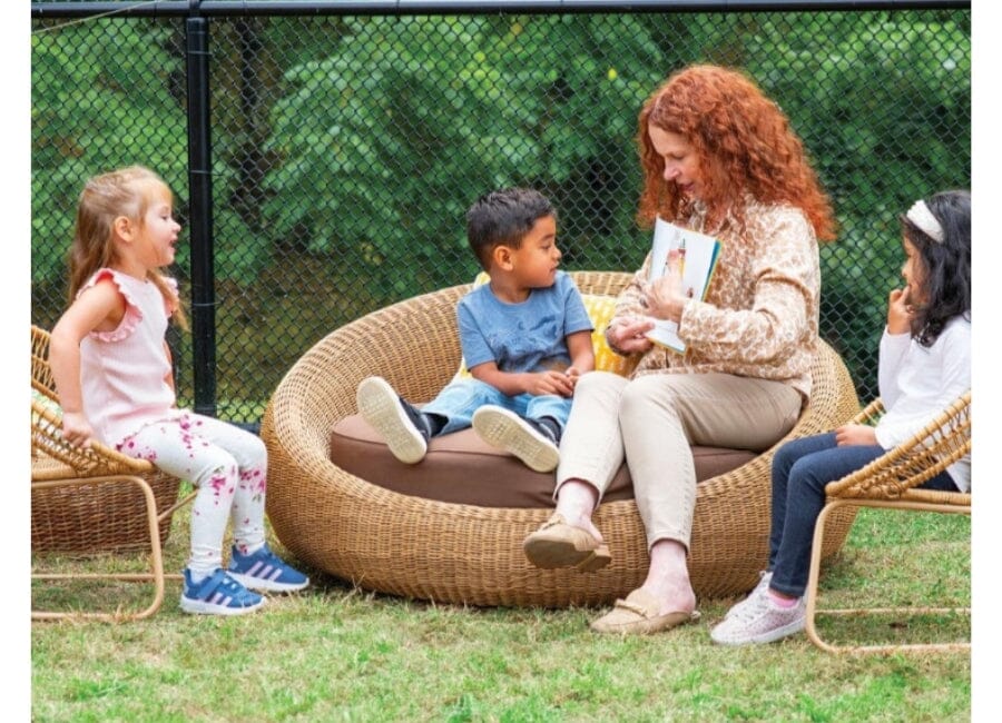Round Wicker Lounger - louisekool