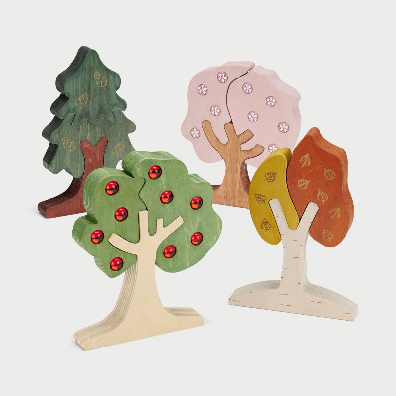 Seasonal Gem Trees – Set of 4 - louisekool