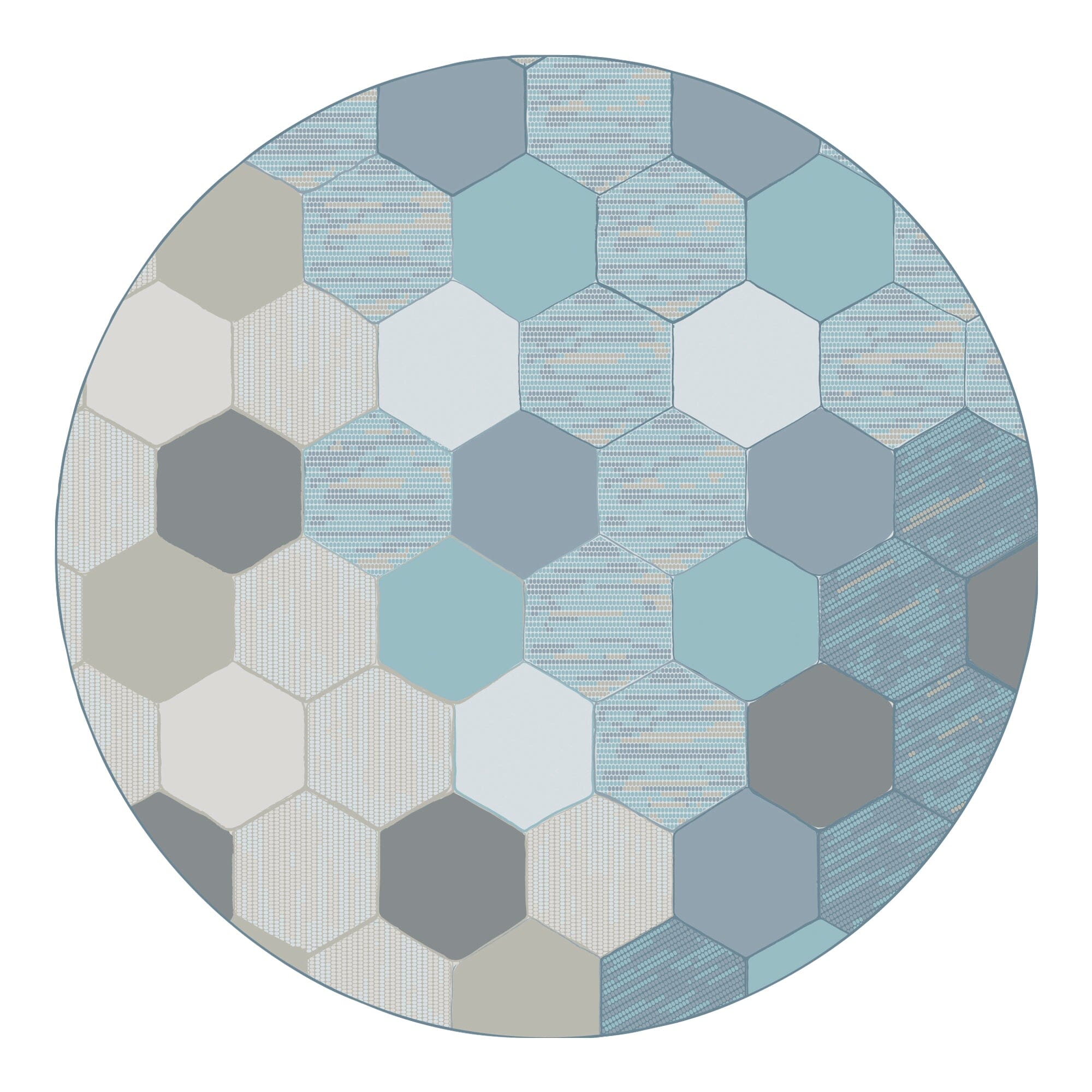 Sense of Place Round Carpet - 5’ Diameter - louisekool