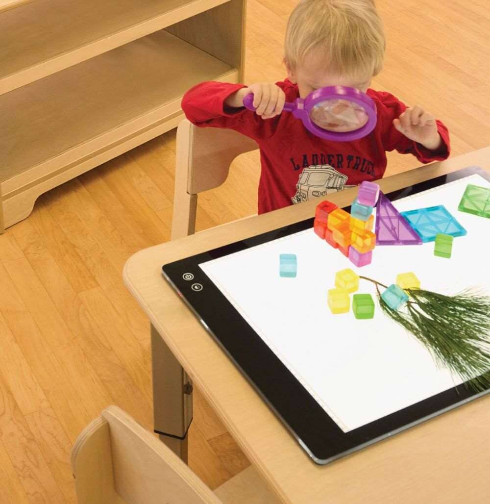 Seoras Base Rechargeable Sensory Light Table with Casters - louisekool