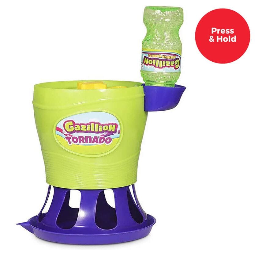 Switch Adapted Bubble Machine Gazillion Tornado Toys Louise Kool & Galt for child care day care primary classrooms