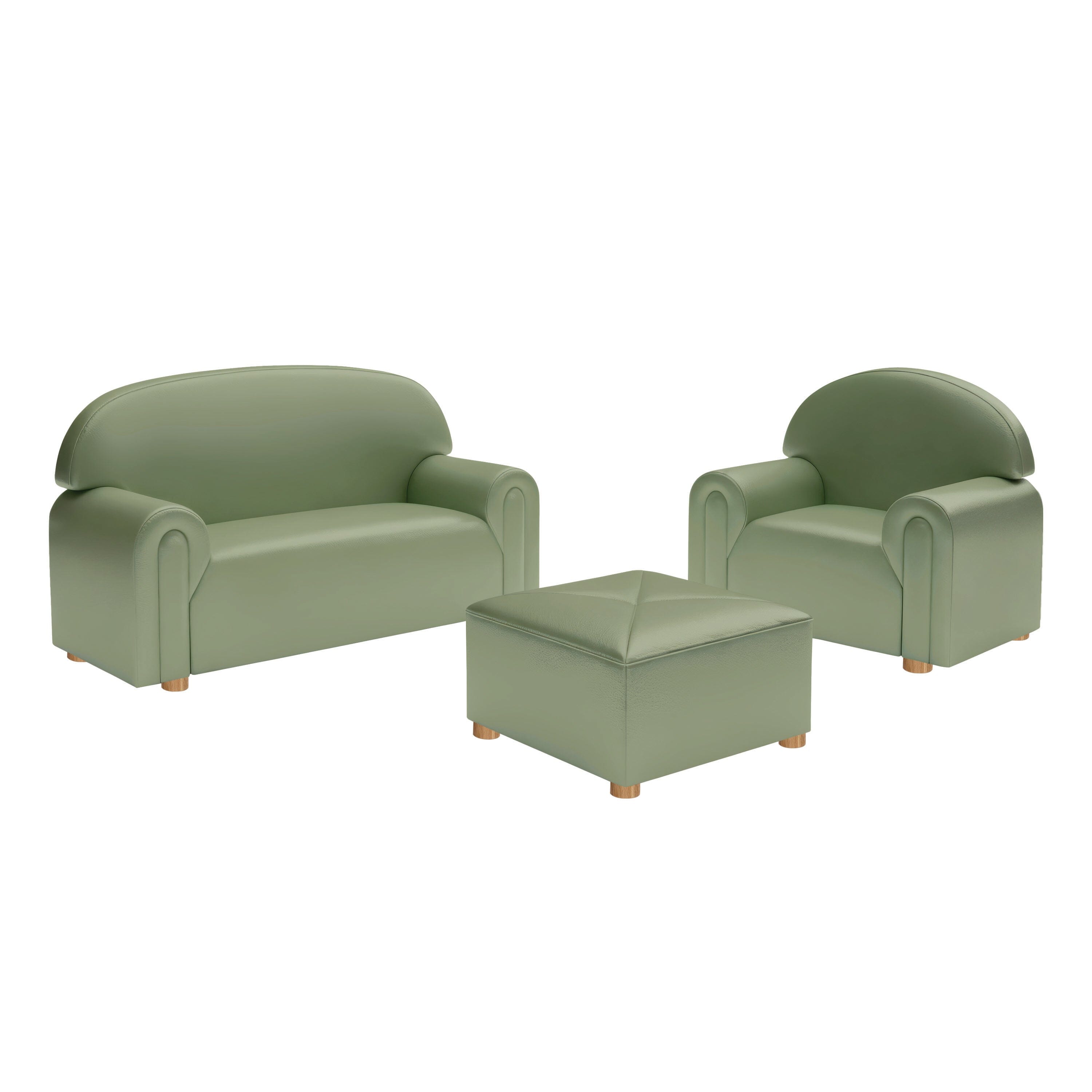 Textured Vinyl Sofa, Chair, and Ottoman - 3 Pieces Furnishings Kids By Design for child care day care primary classrooms