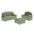 Textured Vinyl Sofa, Chair, and Ottoman - 3 Pieces - louisekool