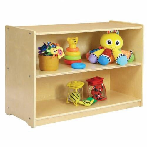 Toddler Storage Unit Furnishings Louise Kool & Galt Straight Storage Unit - Solid Back for child care day care primary classrooms