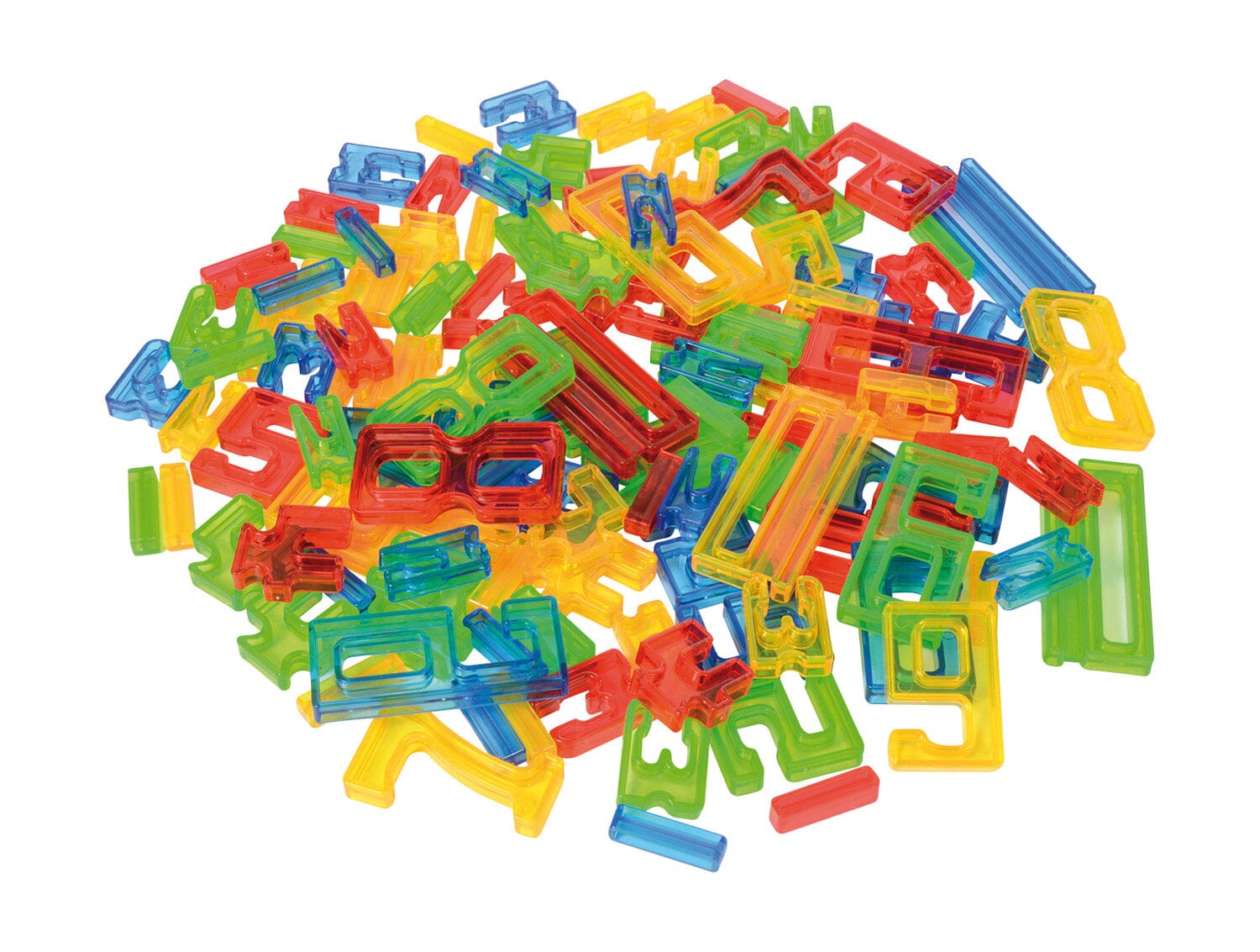 Translucent Number Blocks - Set of 140 - louisekool