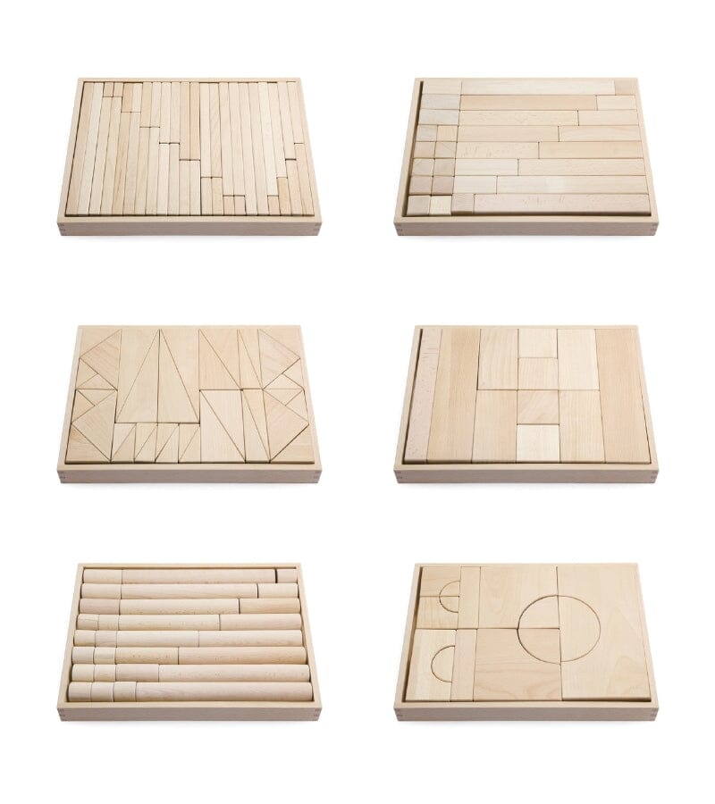 Doyle Blocks Wooden Blocks with Dolly Board – Louise Kool & Galt