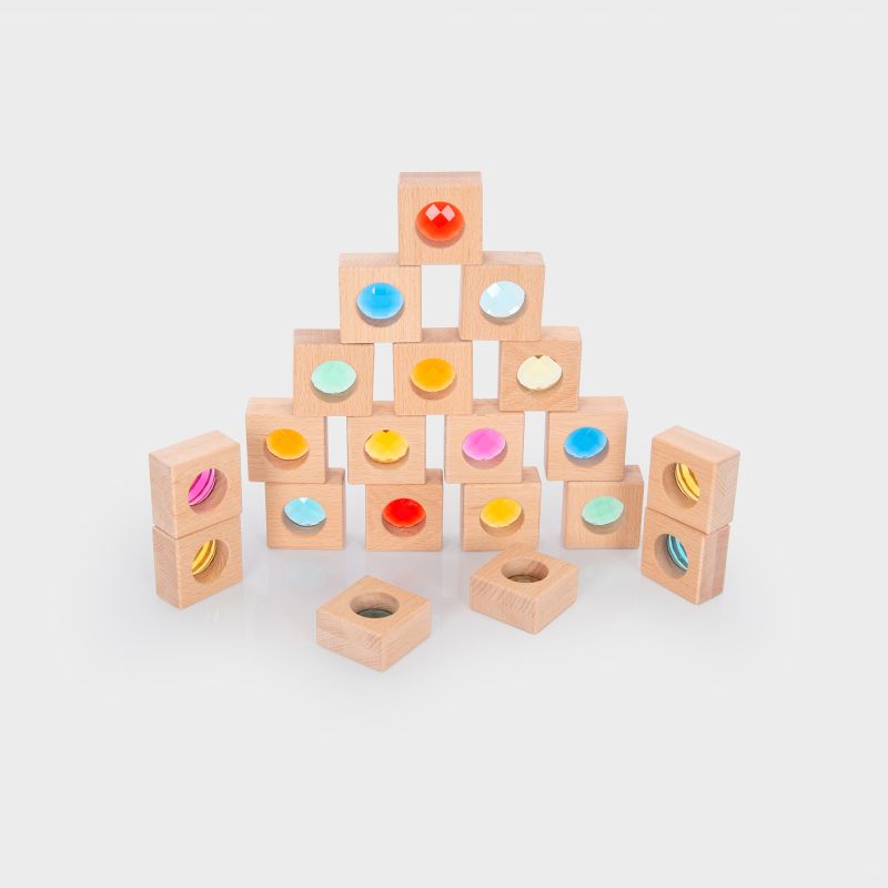 Wooden Kaleidoscope Blocks - Set of 20 - louisekool
