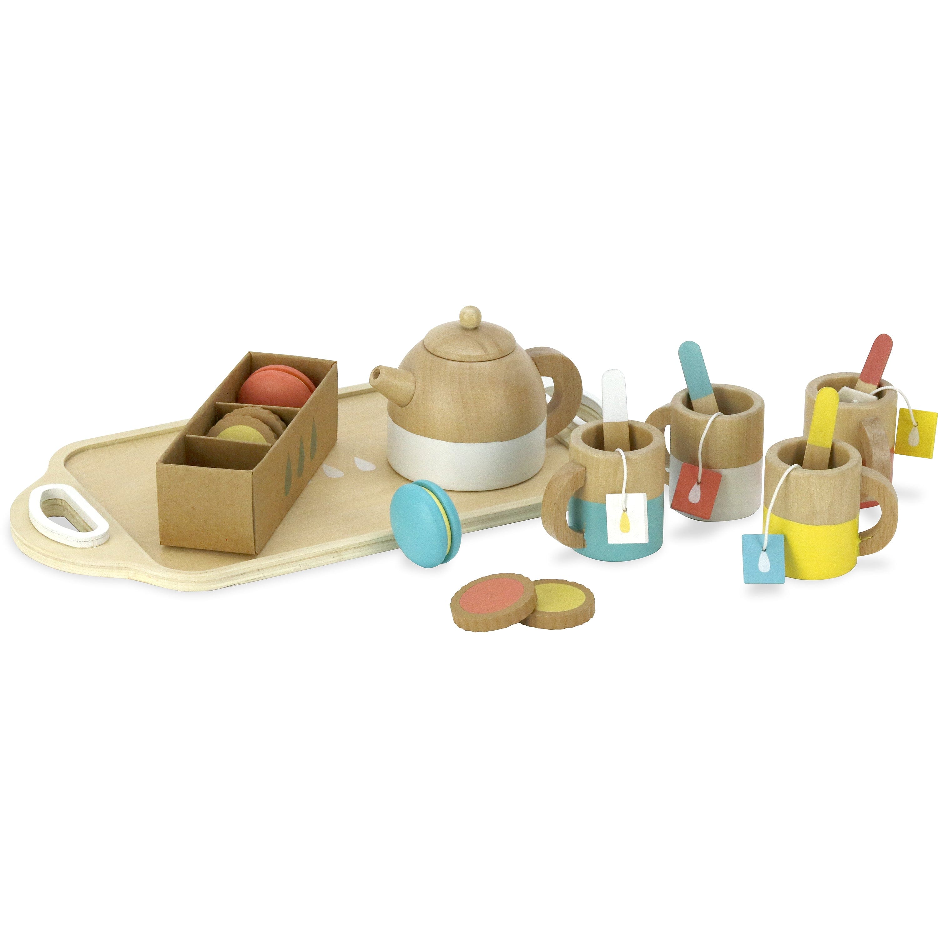 Wooden Tea Set - 21 Pieces Toys Louise Kool & Galt for child care day care primary classrooms