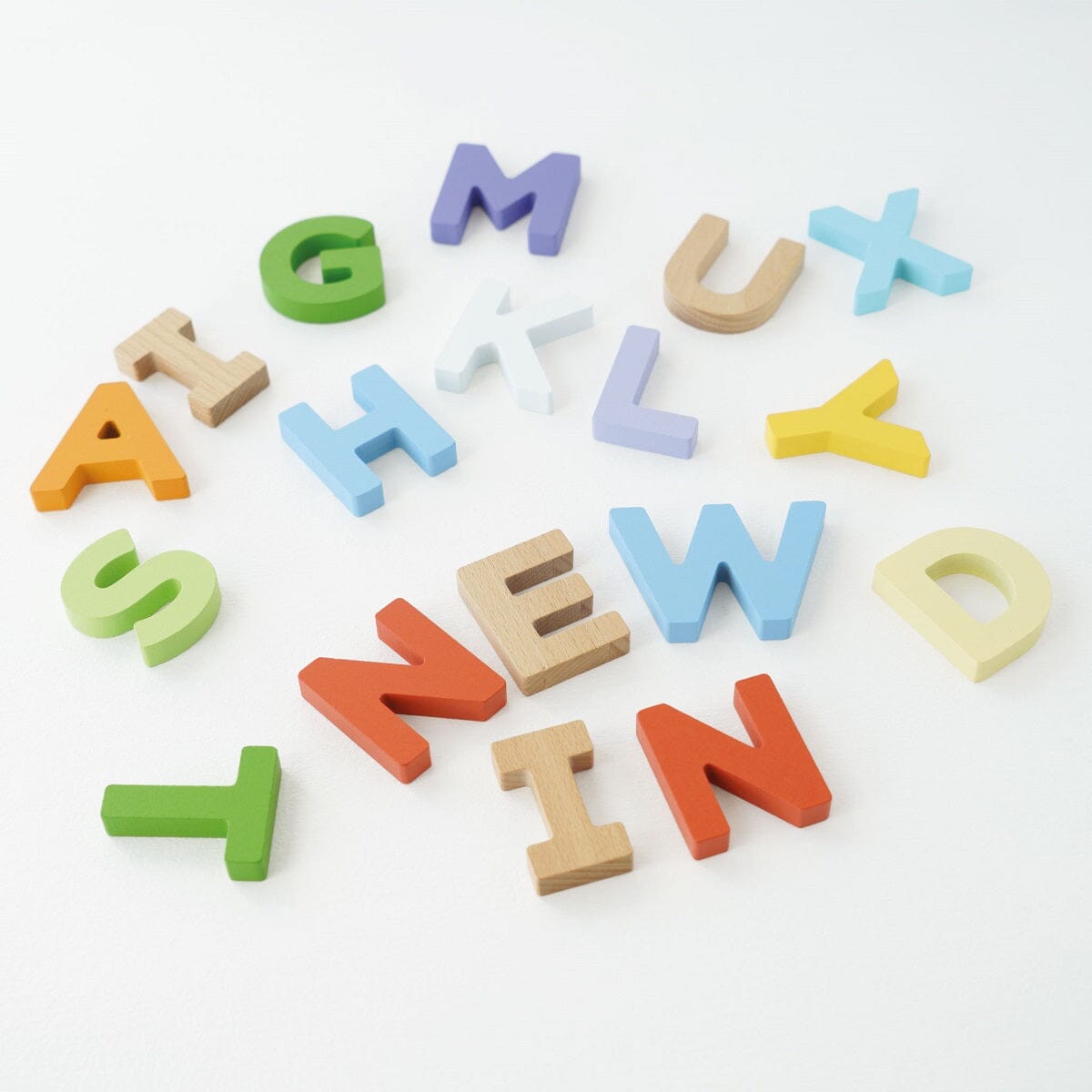 Wooden Toddler Letters - Set Of 60 - louisekool