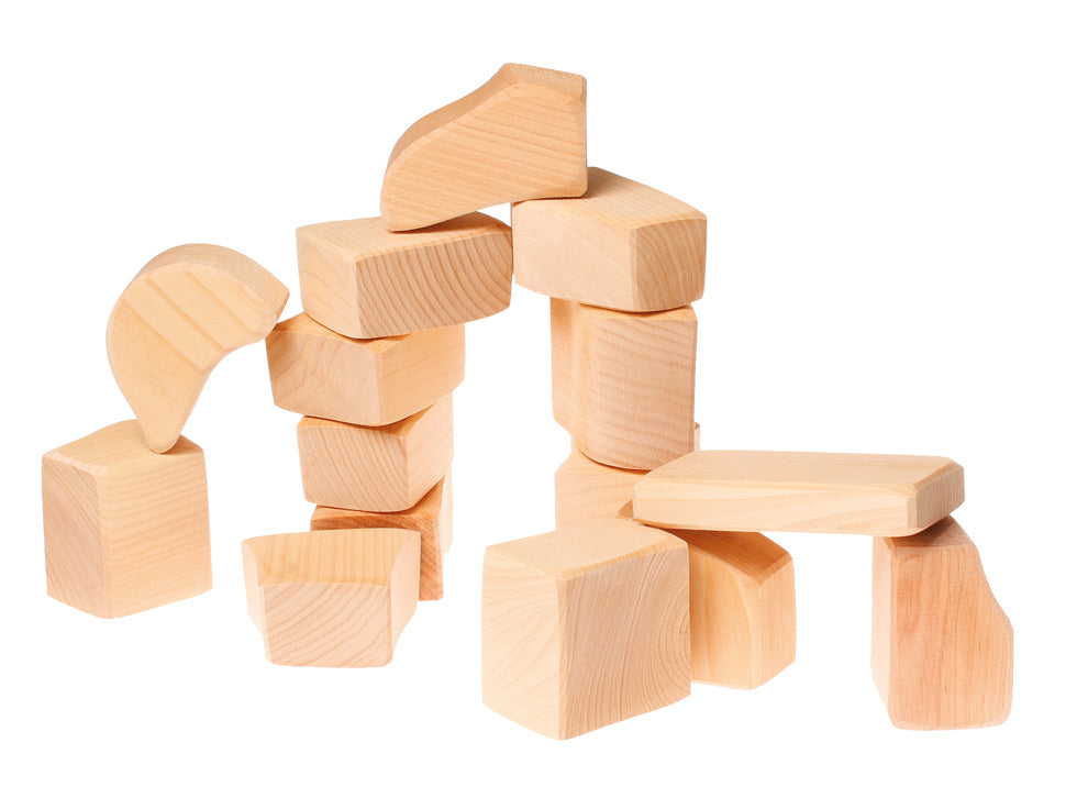 Natural Baby Blocks - Set of 15 - louisekool