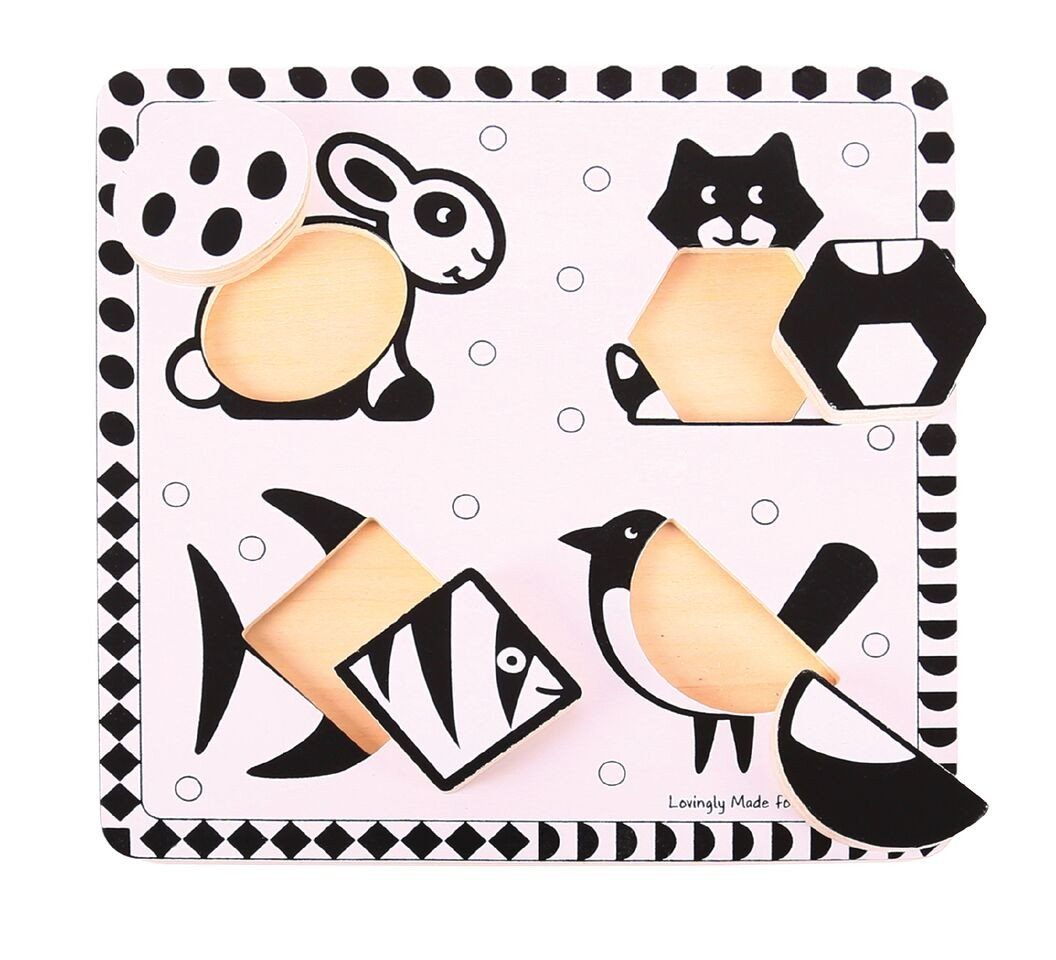 Black & White Animal Puzzles - Set of 2 - louisekool