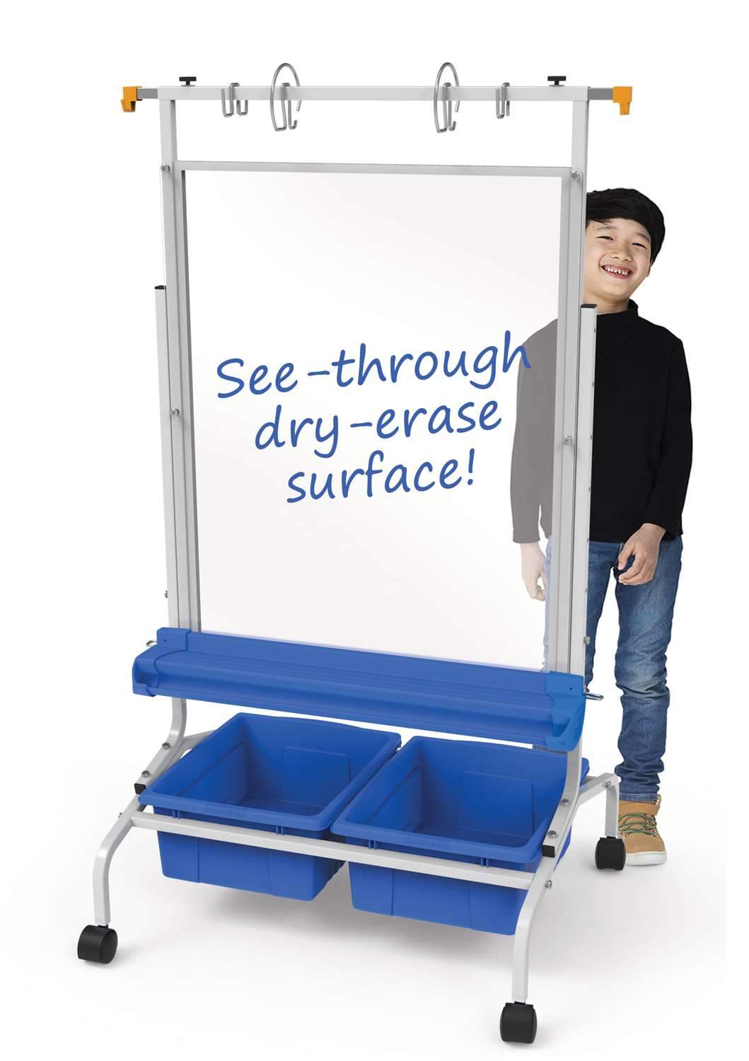 Clear Dry-Erase Chart Stand - louisekool