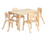 Community Playthings Rectangulr Woodcrest Table 18" and Four Chairs 10" - louisekool