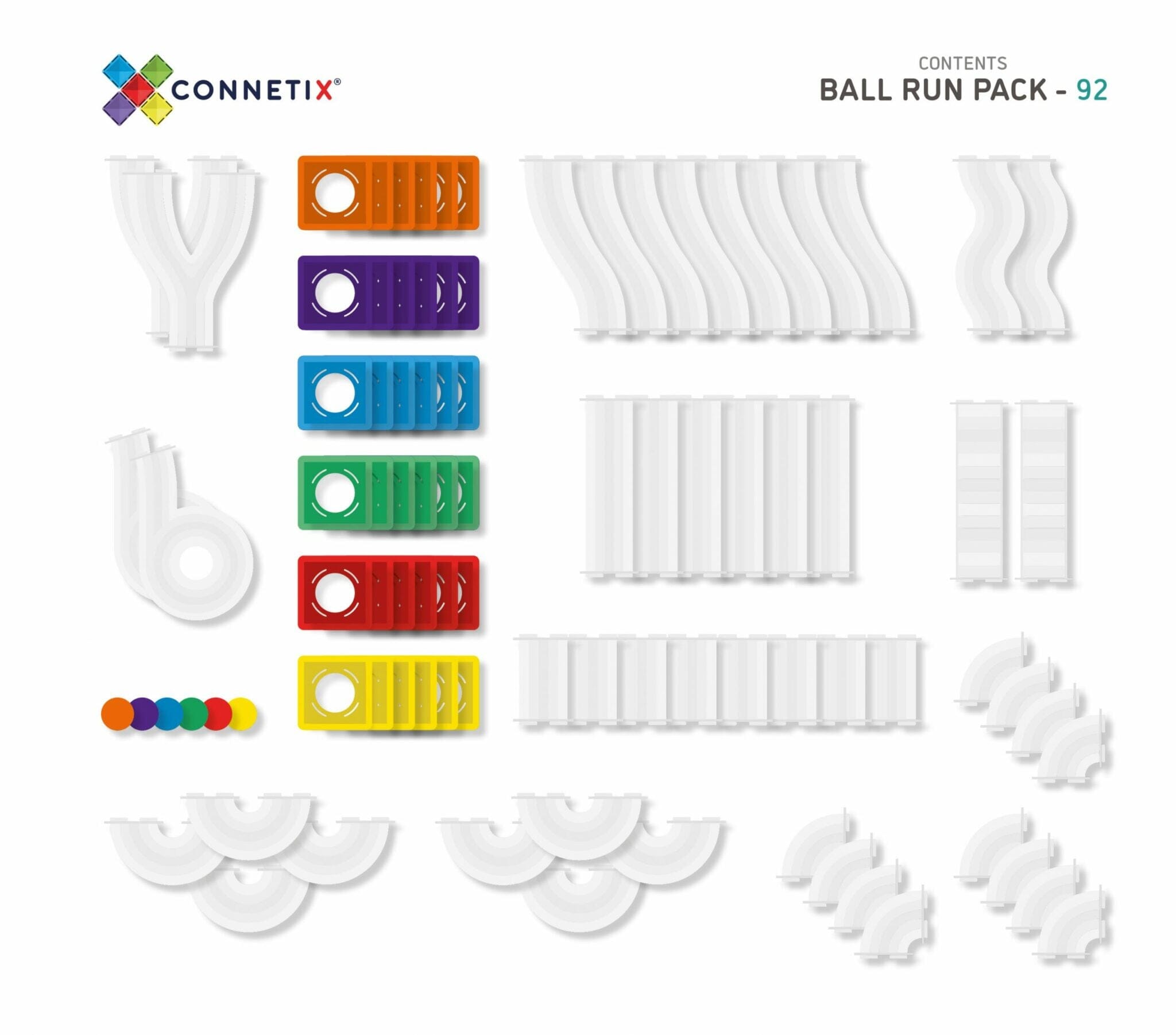 Connetix Magnetic Ball Run Pack - 92 pieces - louisekool