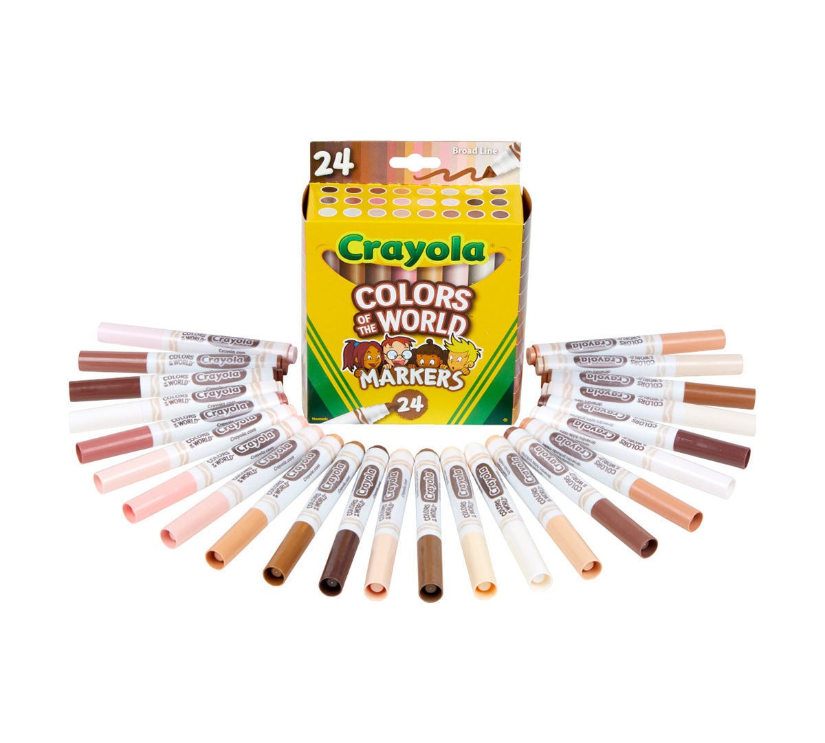 Crayola Colours of the World Broad LIne Markers Classpack - Set of 240  - louisekool