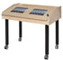 Double Wide 2-Station Tech Table w/ Adjustable Legs - louisekool