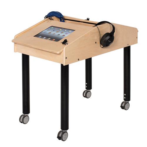 Face to Face 2-Station Tablet Table with Adjustable Legs - louisekool