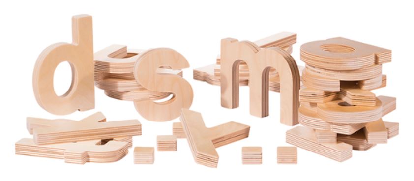 Giant Wooden Letters Lowercase - louisekool