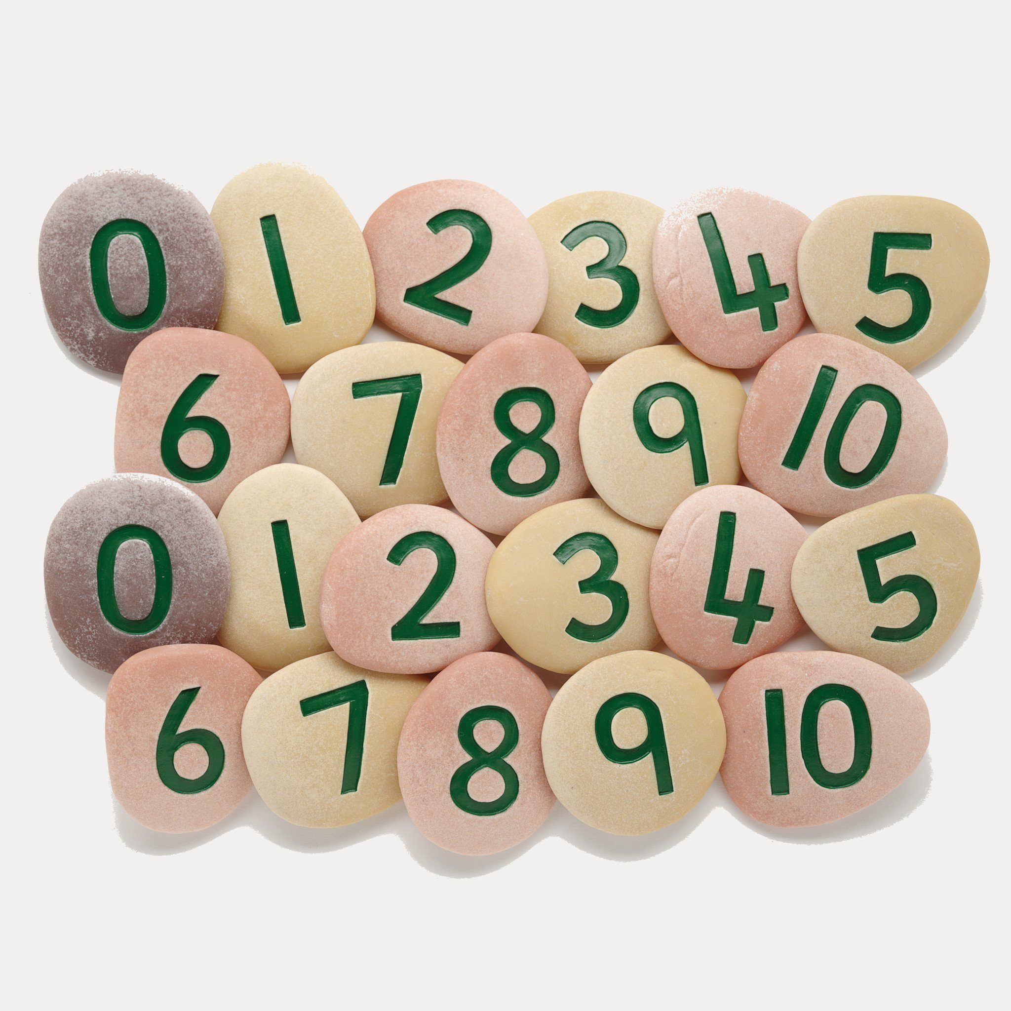Jumbo Number Pebbles - Set of 22 - louisekool