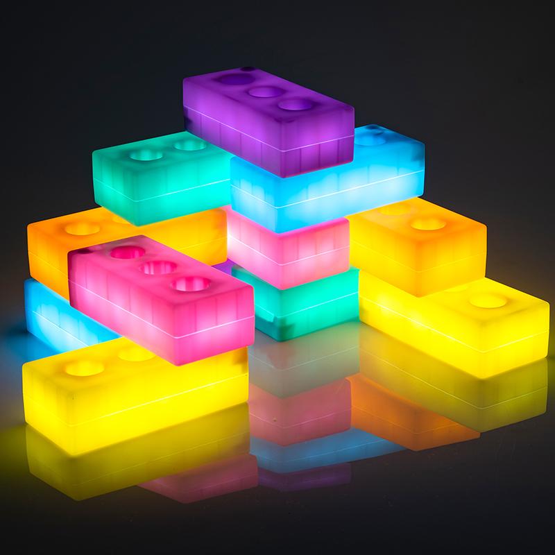 Light Up Tactile Glow Spheres and Construction Bricks - louisekool