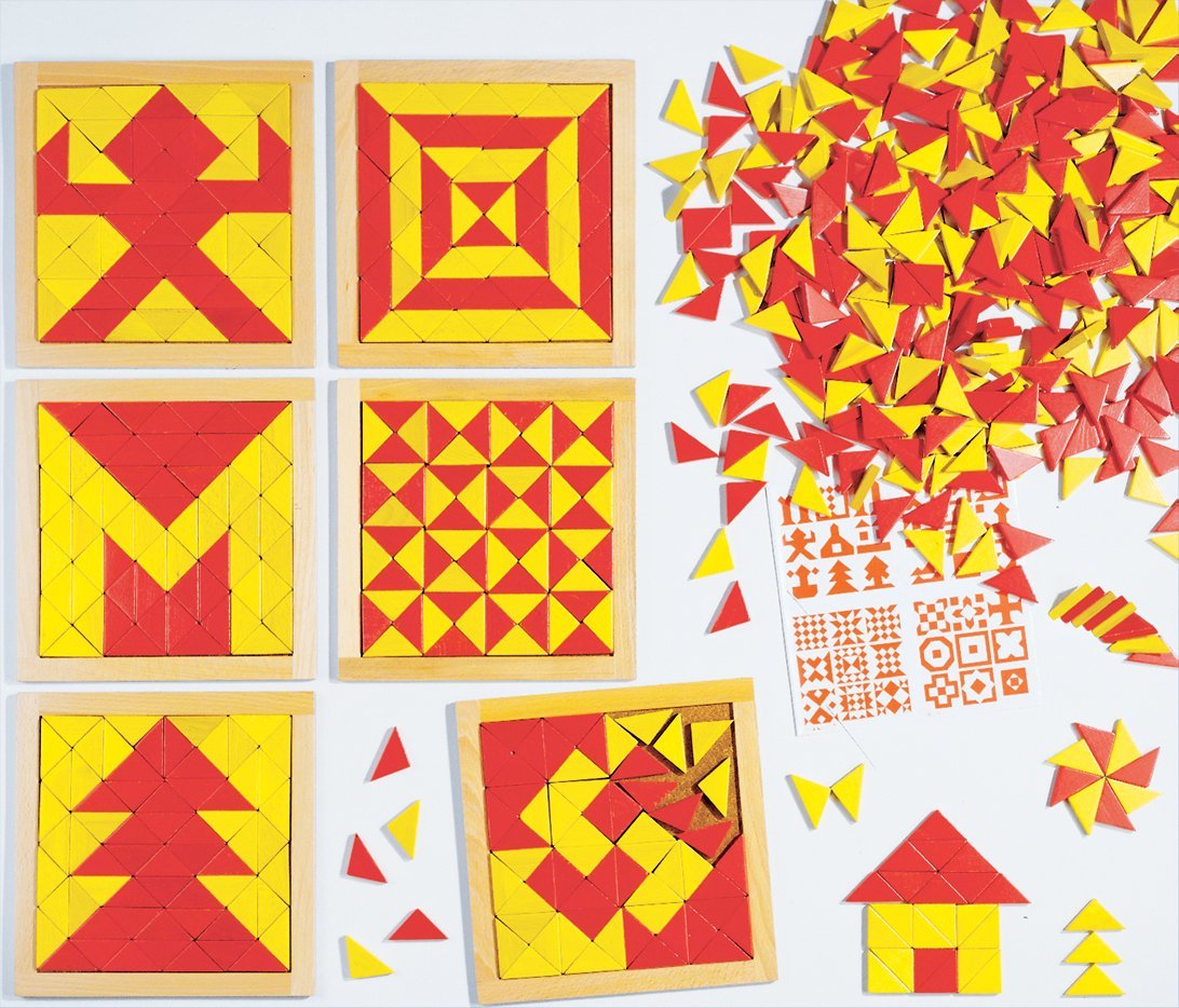 Magic Mosaic - Red & Yellow Puzzle - louisekool