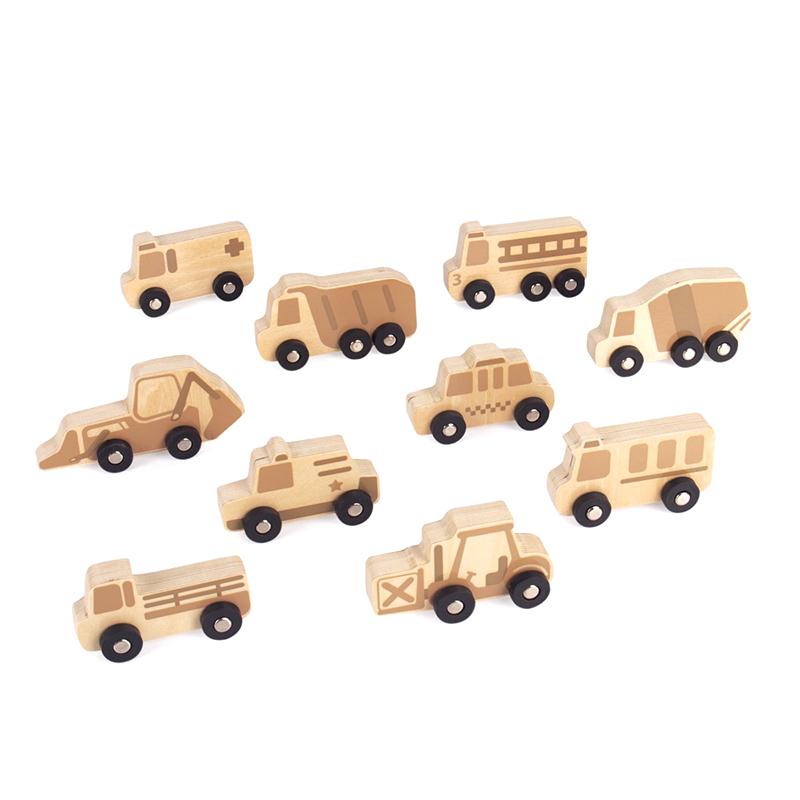 Mini wooden Trucks - Set of 10 - louisekool