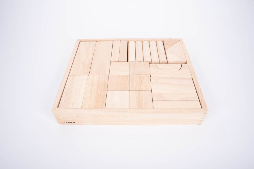 Natural Wooden Jumbo Set - 54 Pieces  - louisekool