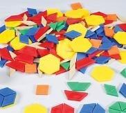 Plastic Pattern Blocks - 250 Pieces - louisekool