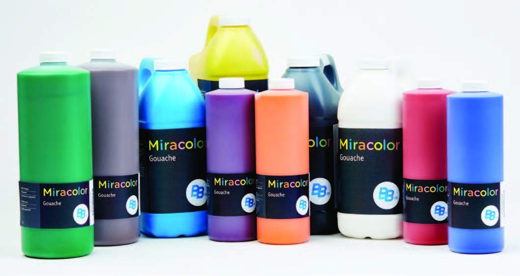 Set of 5 - 2 L Containers Miracolor Tempera - louisekool