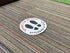 Social Distancing Floor Sticker French - White - louisekool
