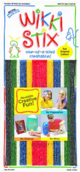 Wikki Stix Primary Colours Pack of 48 - Kidsplay Crafts - Art and