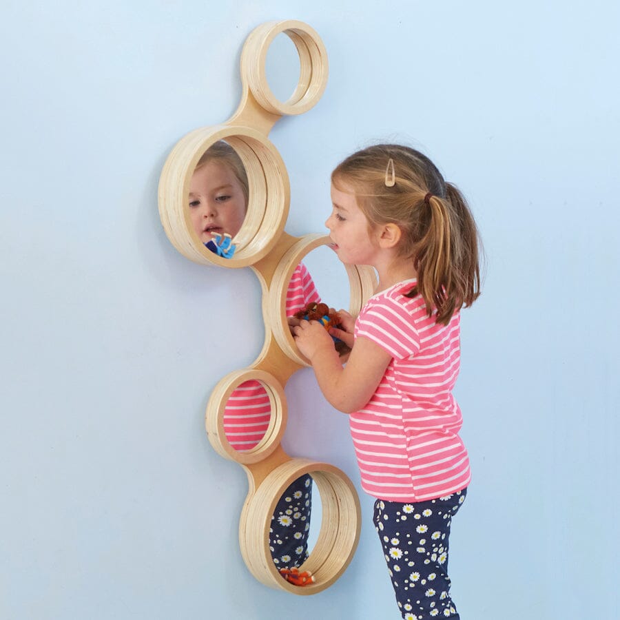 Wooden Frame Circle Mirror - louisekool